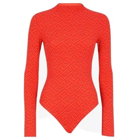 orange fendi skims bodysuit|high neck bodysuit fendi skims.